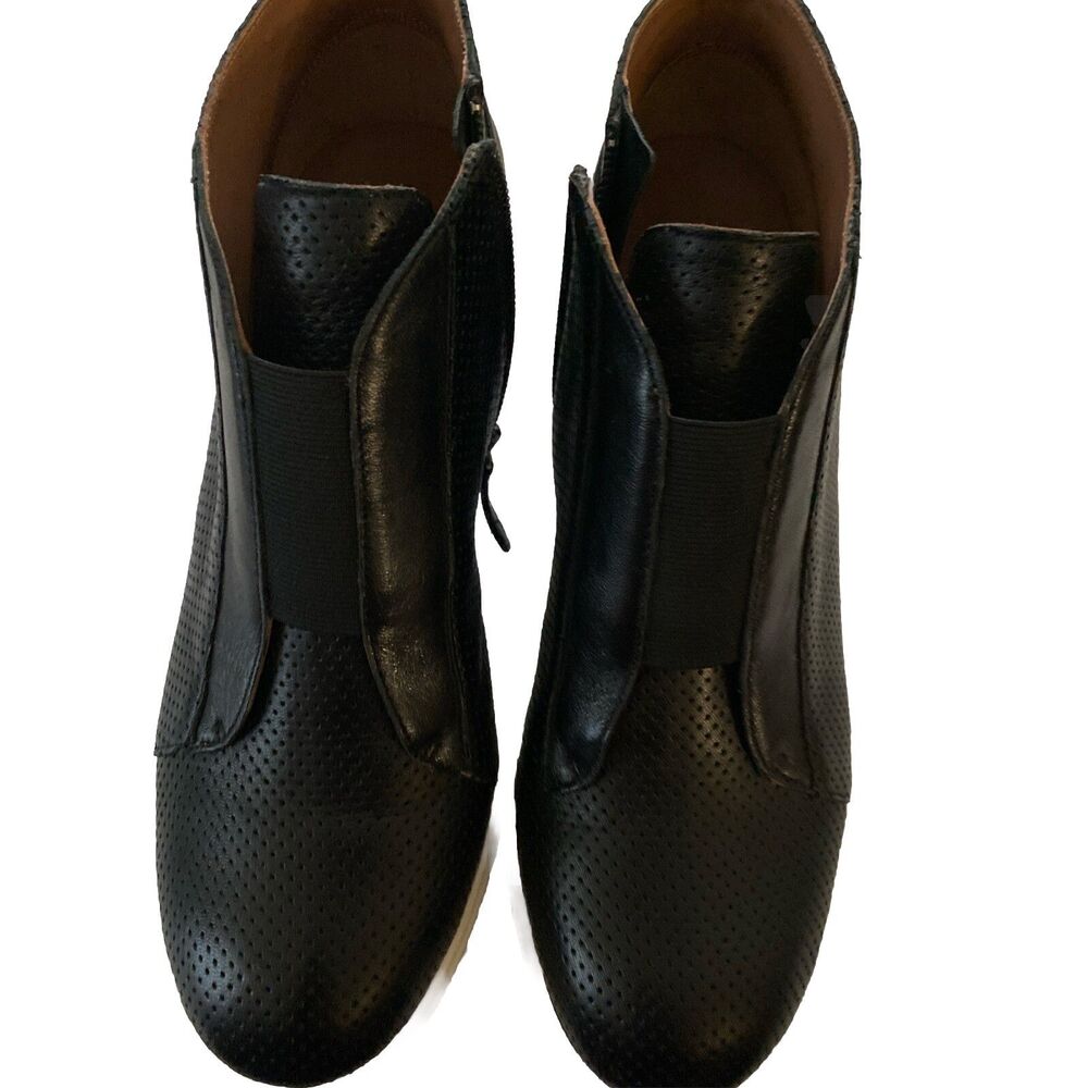 Linea Paolo Felicia Wedge Sneaker Bootie Black Women’s Size 8M